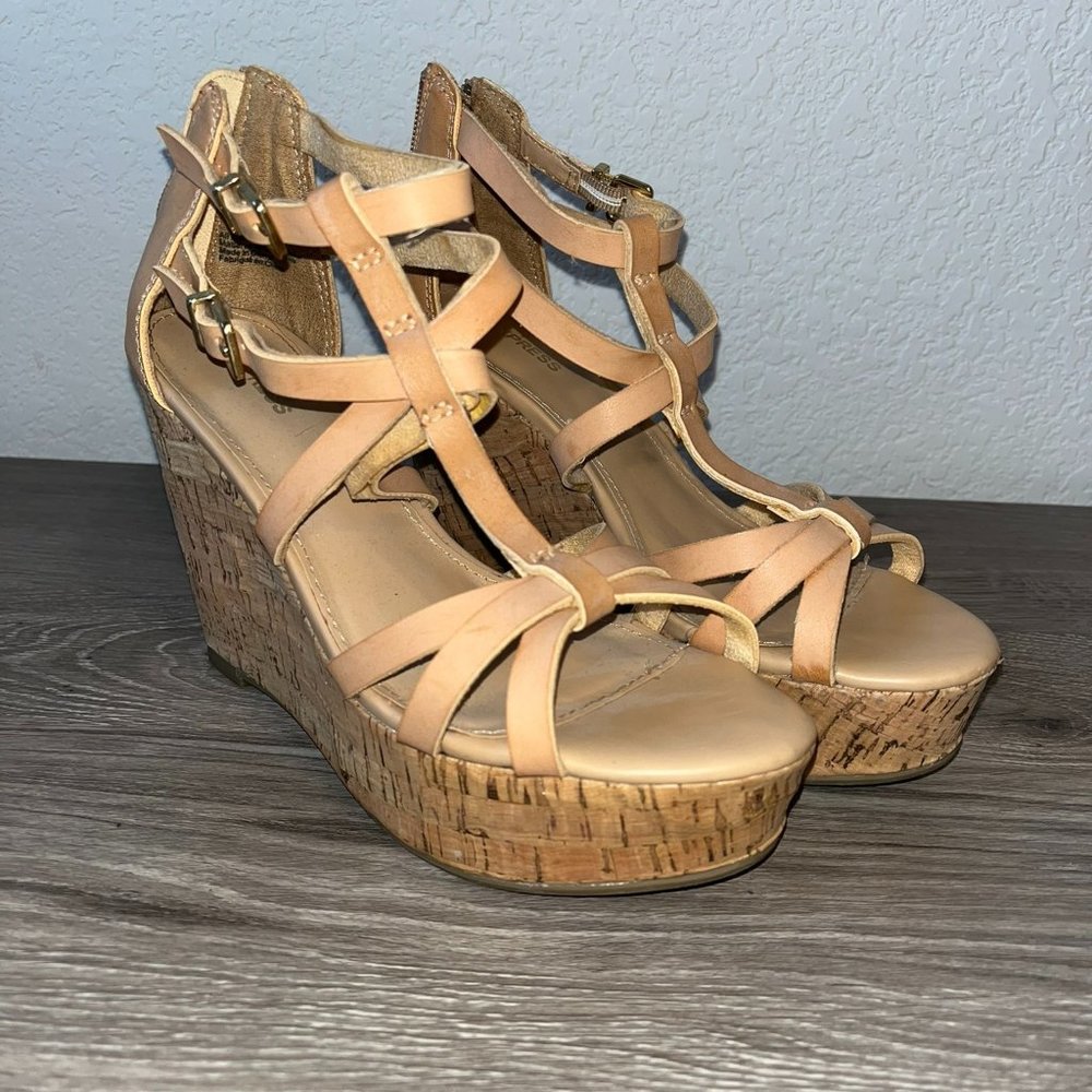 Express Wedge Sandals Size 6